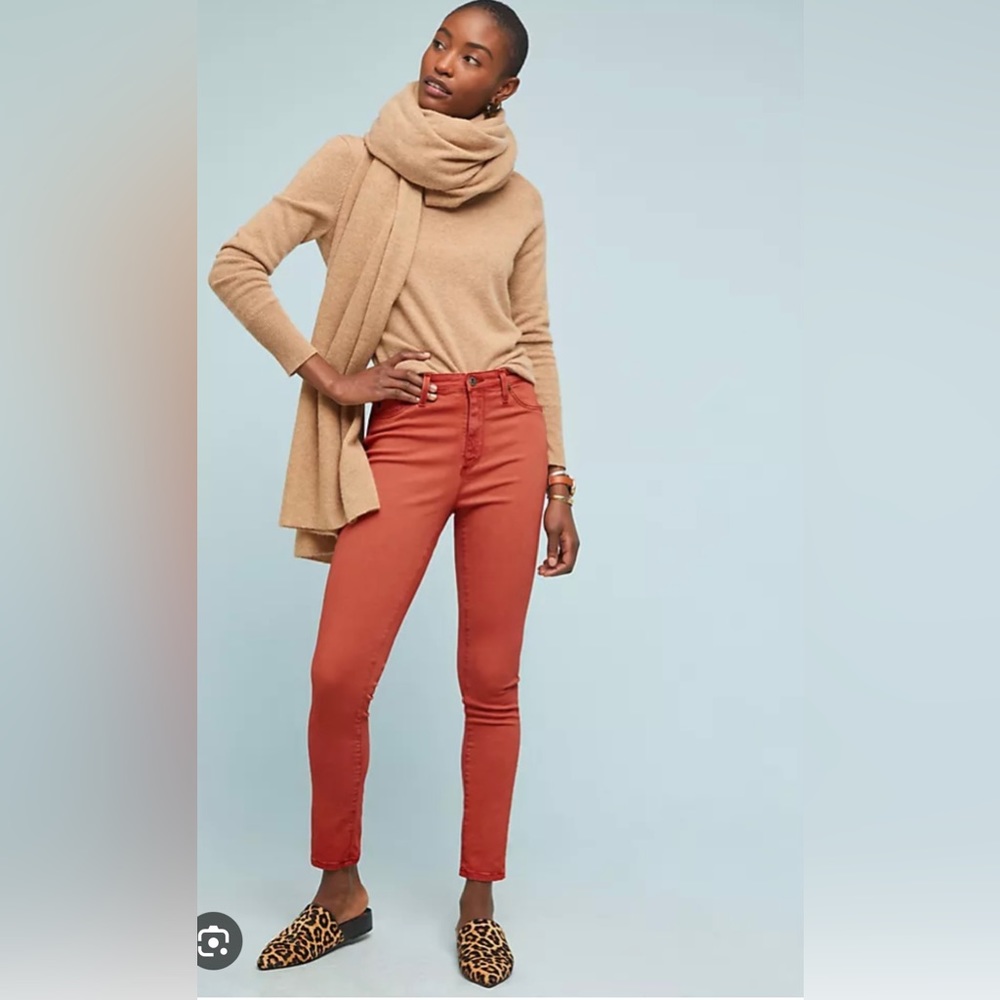 NWT Anthropologie AG Abbey Sateen high-rise skinny ankle jeans. Size 31